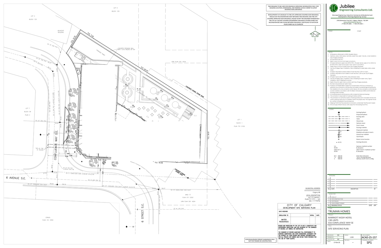 Construction site plan for project from page 4 of the file 'DMAP Plans Submitted DP2025-05965 (17MB) 2025-10-21'