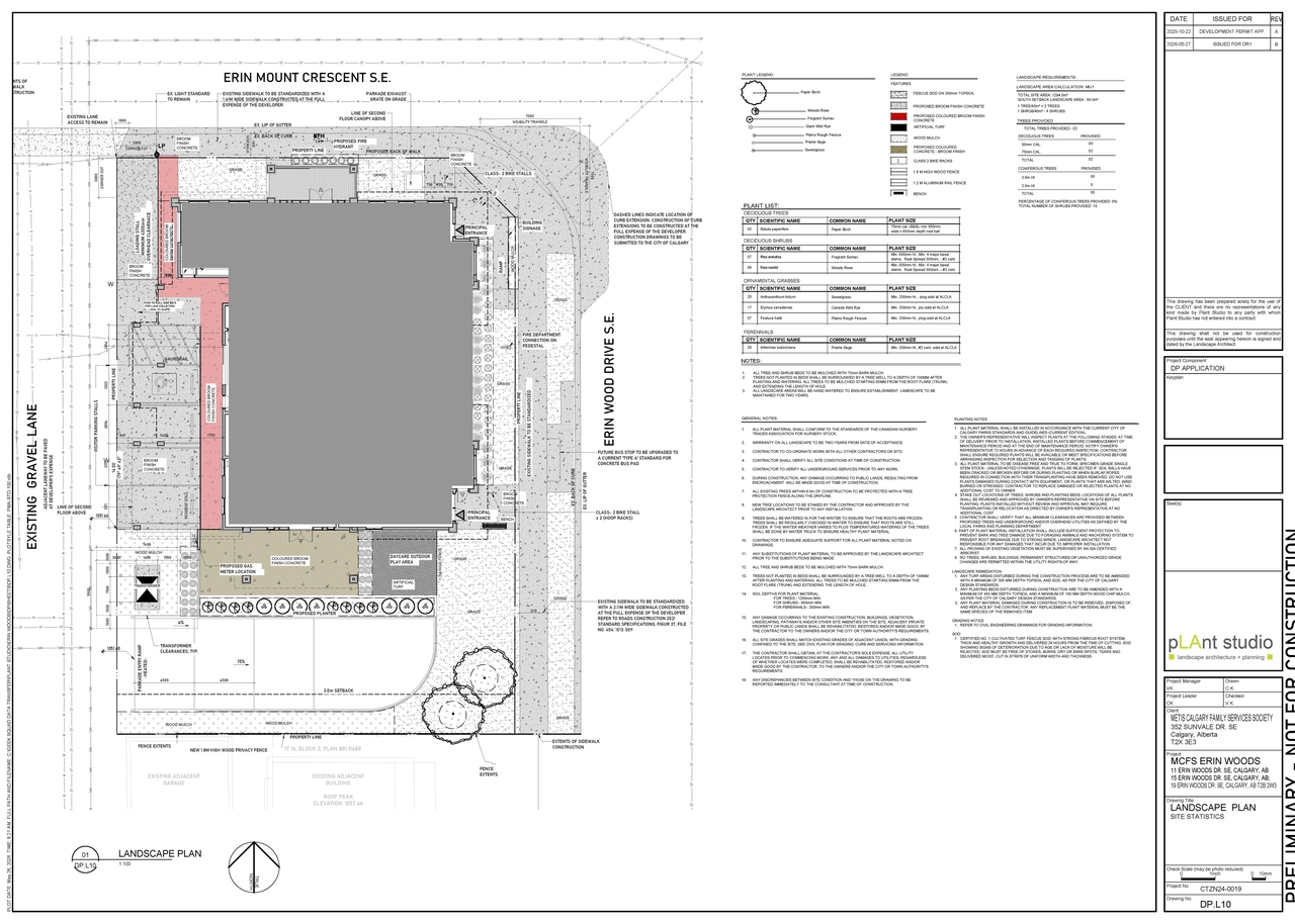 Construction site plan for project from page 11 of the file 'DP2025-06010 DMAP Plans Amended (15MB) 2026-05-28'