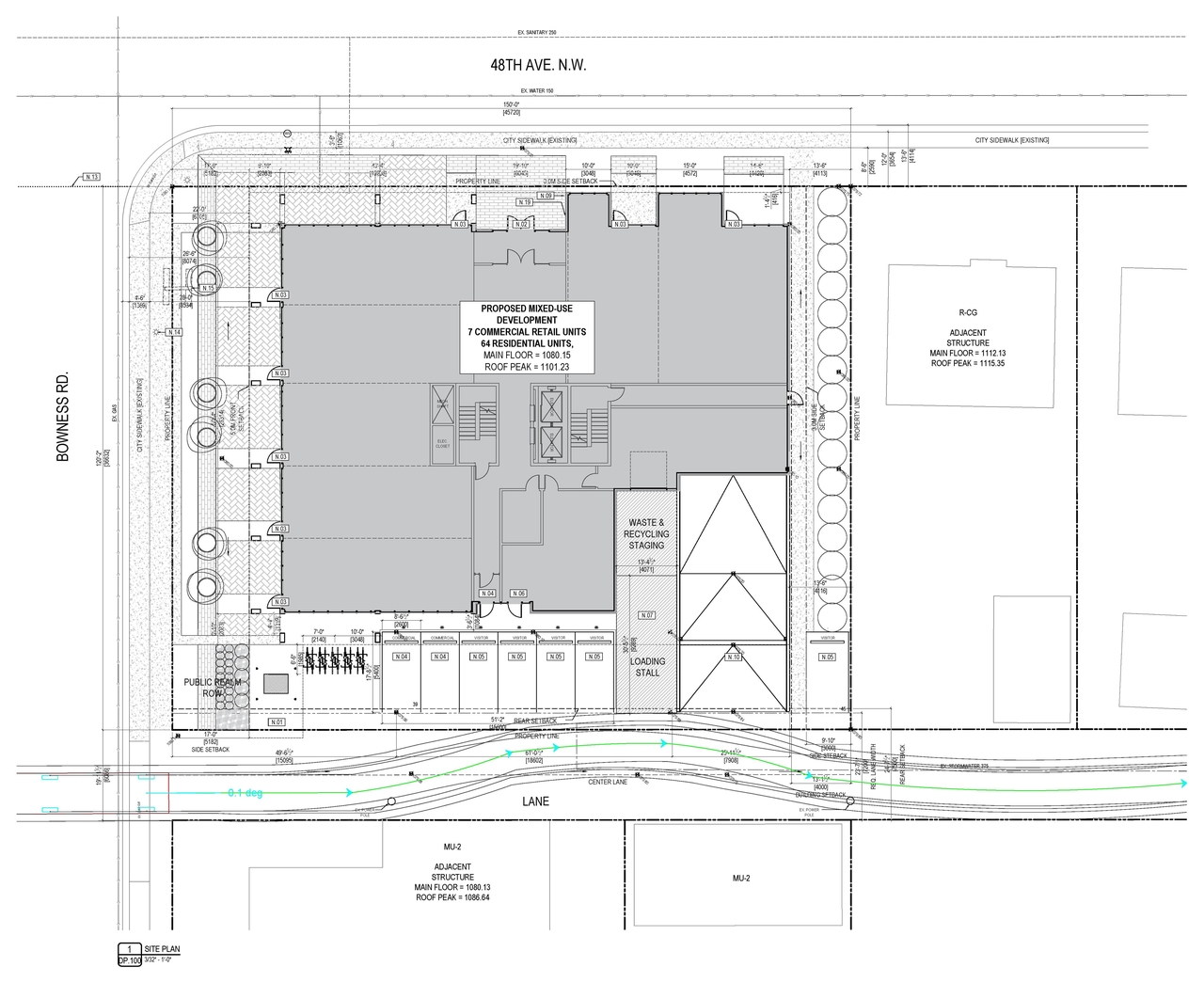 Construction site plan for project from page 3 of the file 'DMAP Plans Submitted DP2025-06078 (13MB) 2025-10-27'