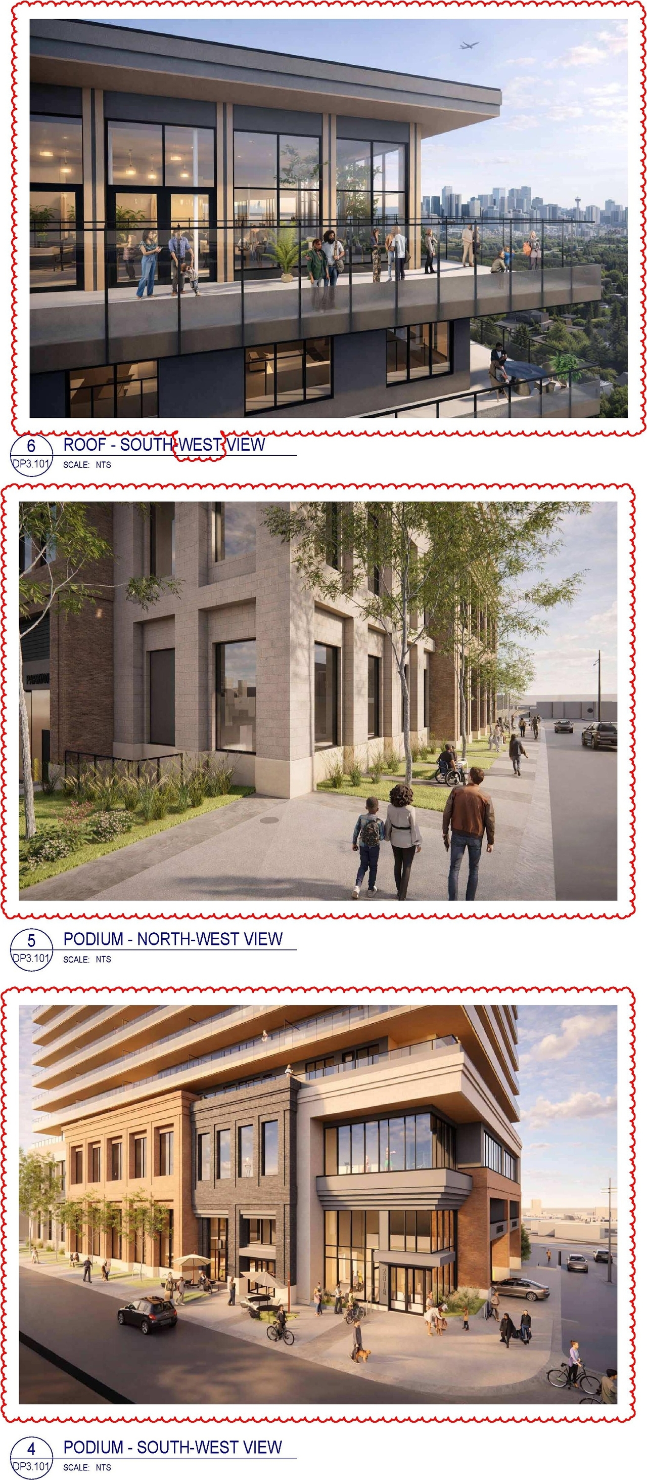 Rendering of building from page 6 of the file 'DP2025-06096 DMAP Plans (Amended)2026-04-02 (7MB)'