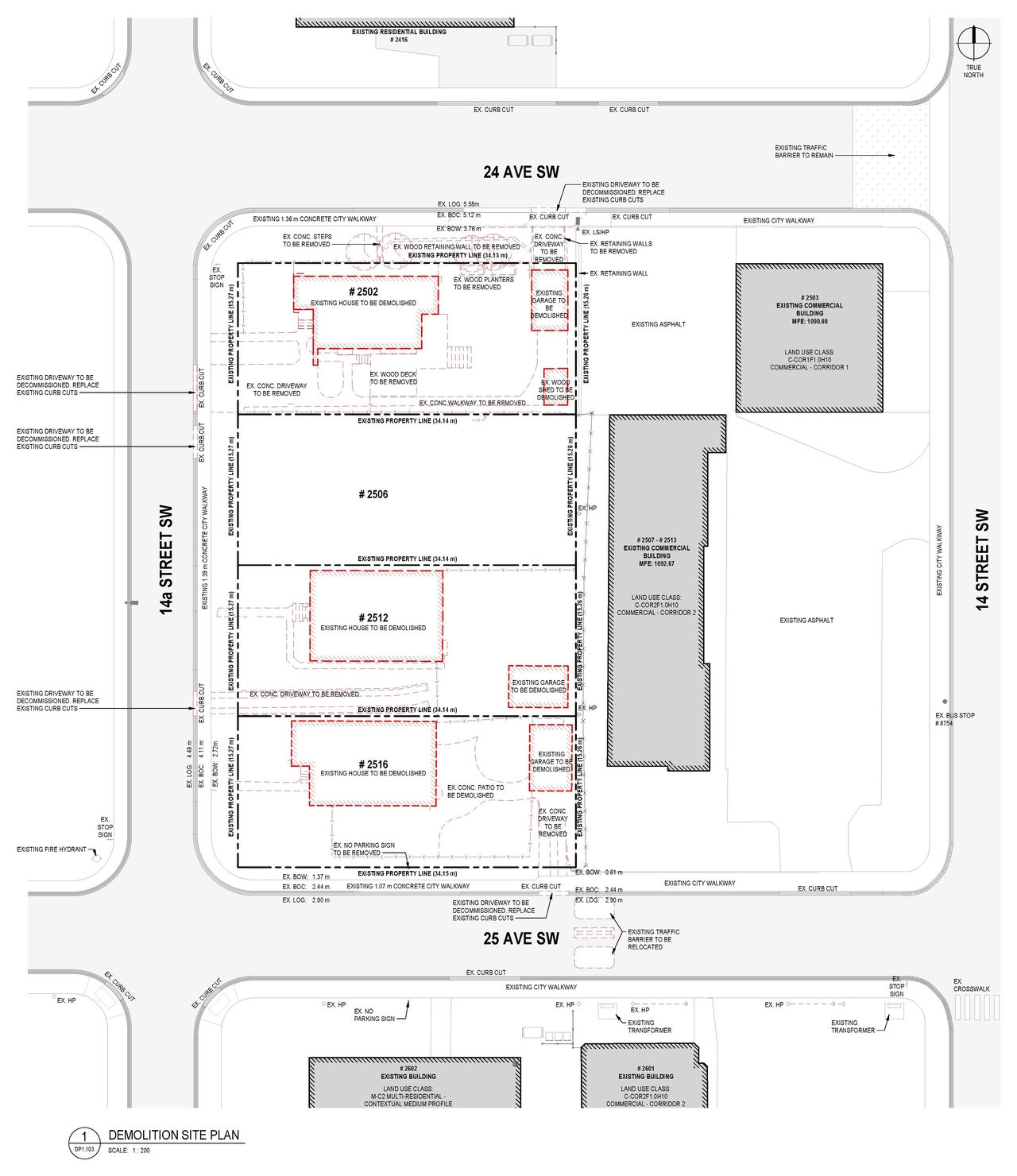 Construction site plan for project from page 2 of the file 'DMAP Plans (Submitted) DP2025-06096 (4MB) 2025-10-28'