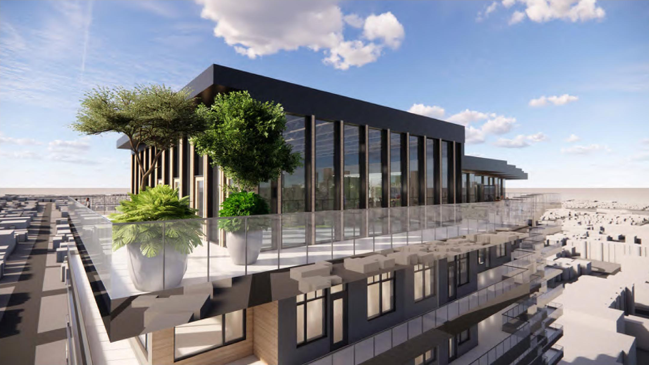 Rendering of building from page 4 of the file 'DMAP Plans (Submitted) DP2025-06096 (4MB) 2025-10-28'