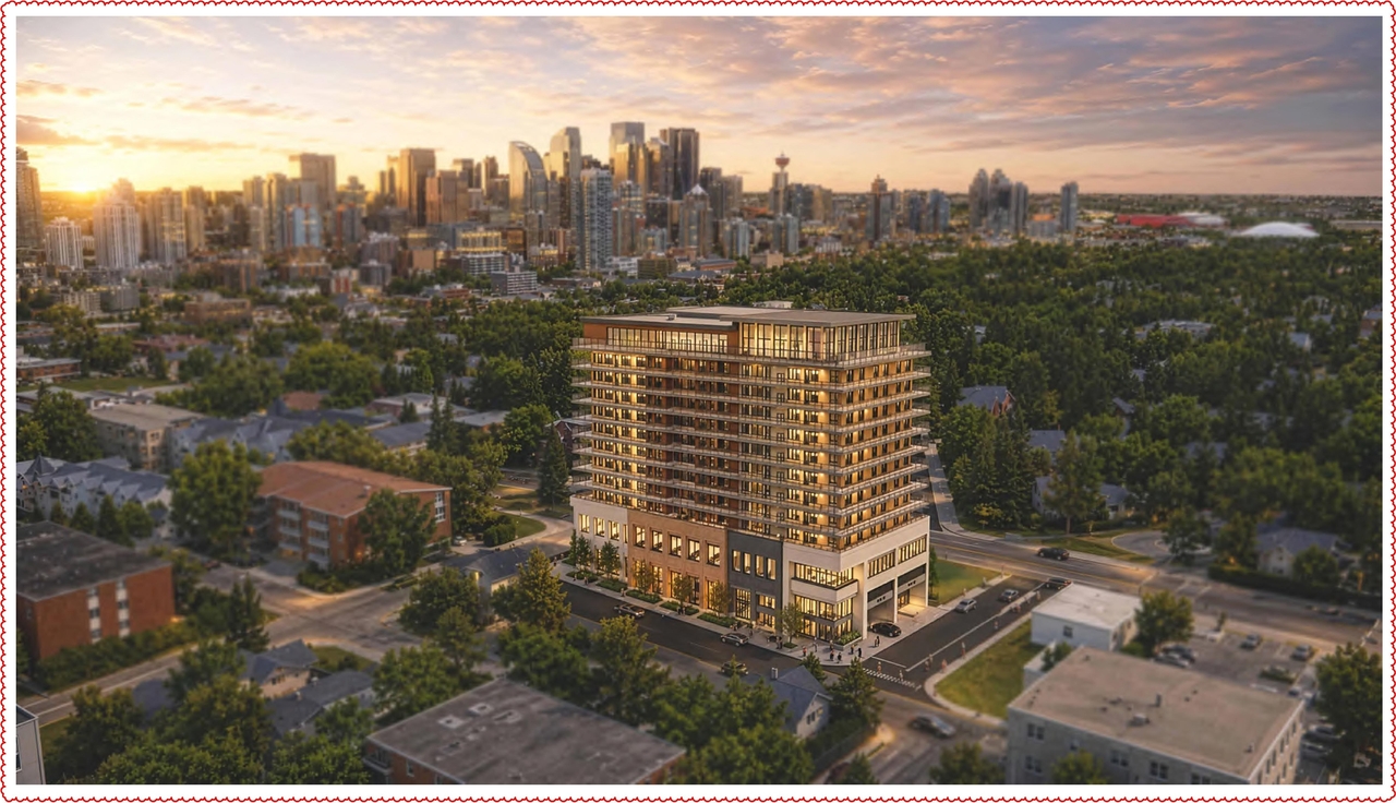 Rendering of building from page 1 of the file 'DP2025-06096 DMAP Plans (amended) 2026-07-16 (4MB)'