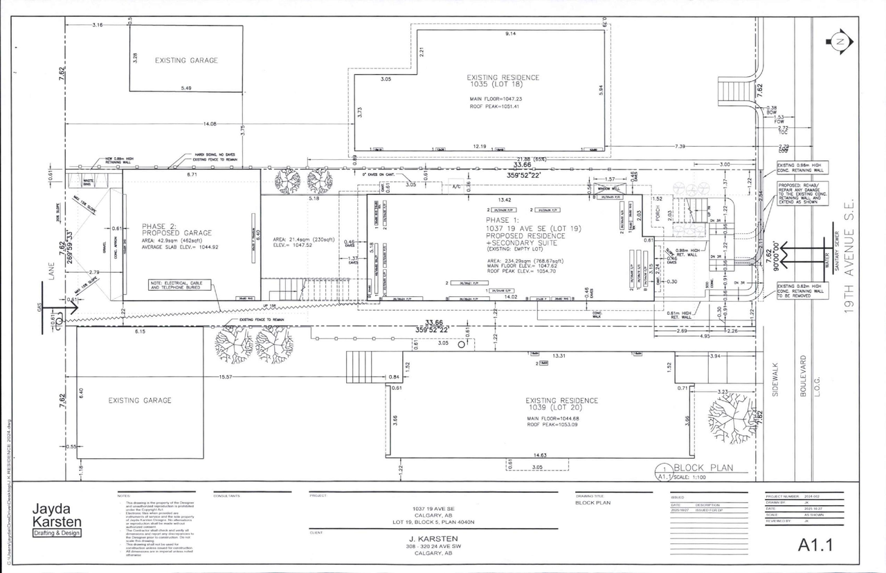 Construction site plan for project from page 2 of the file 'DMAP Plans Submitted DP2025-06133 (3MB) 2025-10-30'