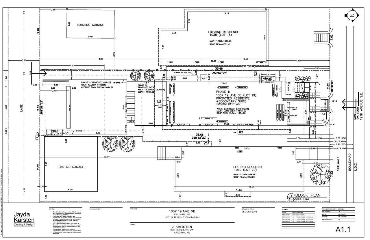 Construction site plan for project from page 2 of the file 'DP2025-06133 - DMAP DECISION RENDERED (2MB) 2026-03-25'