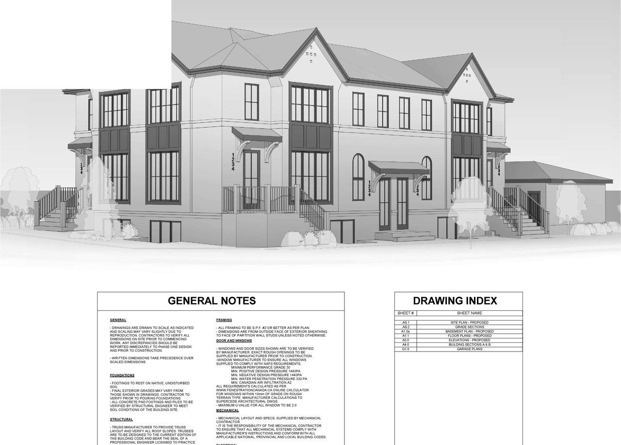 Rendering of building from page 1 of the file 'DP2025-06177 DMAP Plans (Amended) 2026-04-28 (1MB)'