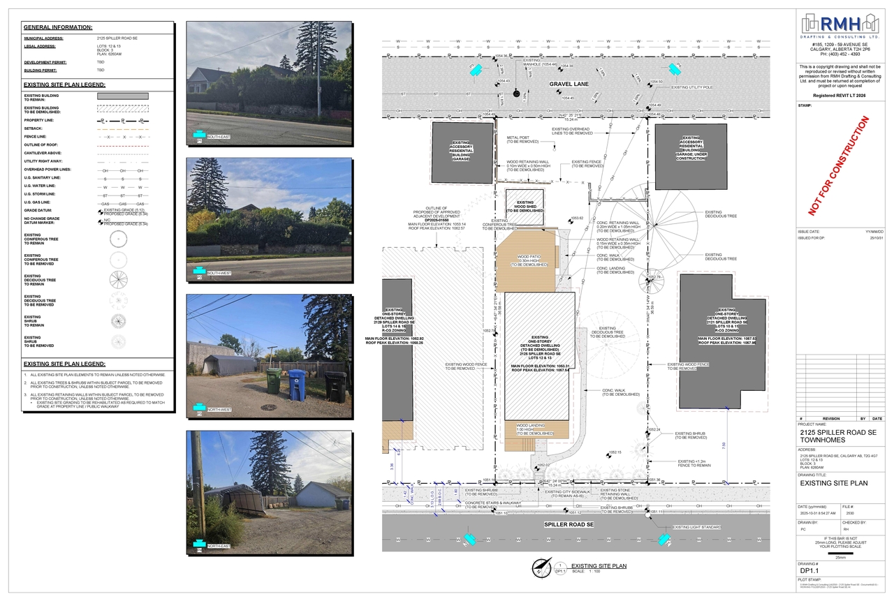 Construction site plan for project from page 4 of the file 'DP2025-06273 DMAP Plans Submitted (9MB) 2025-11-25'