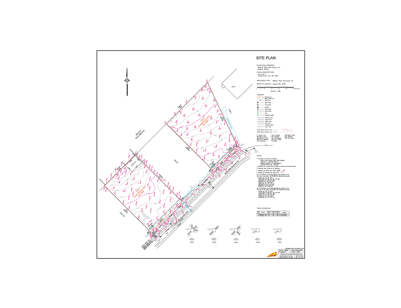 Construction site plan for project from page 3 of the file 'DP2025-06280 DMAP Plans Submitted (3MB) 2025-12-02'