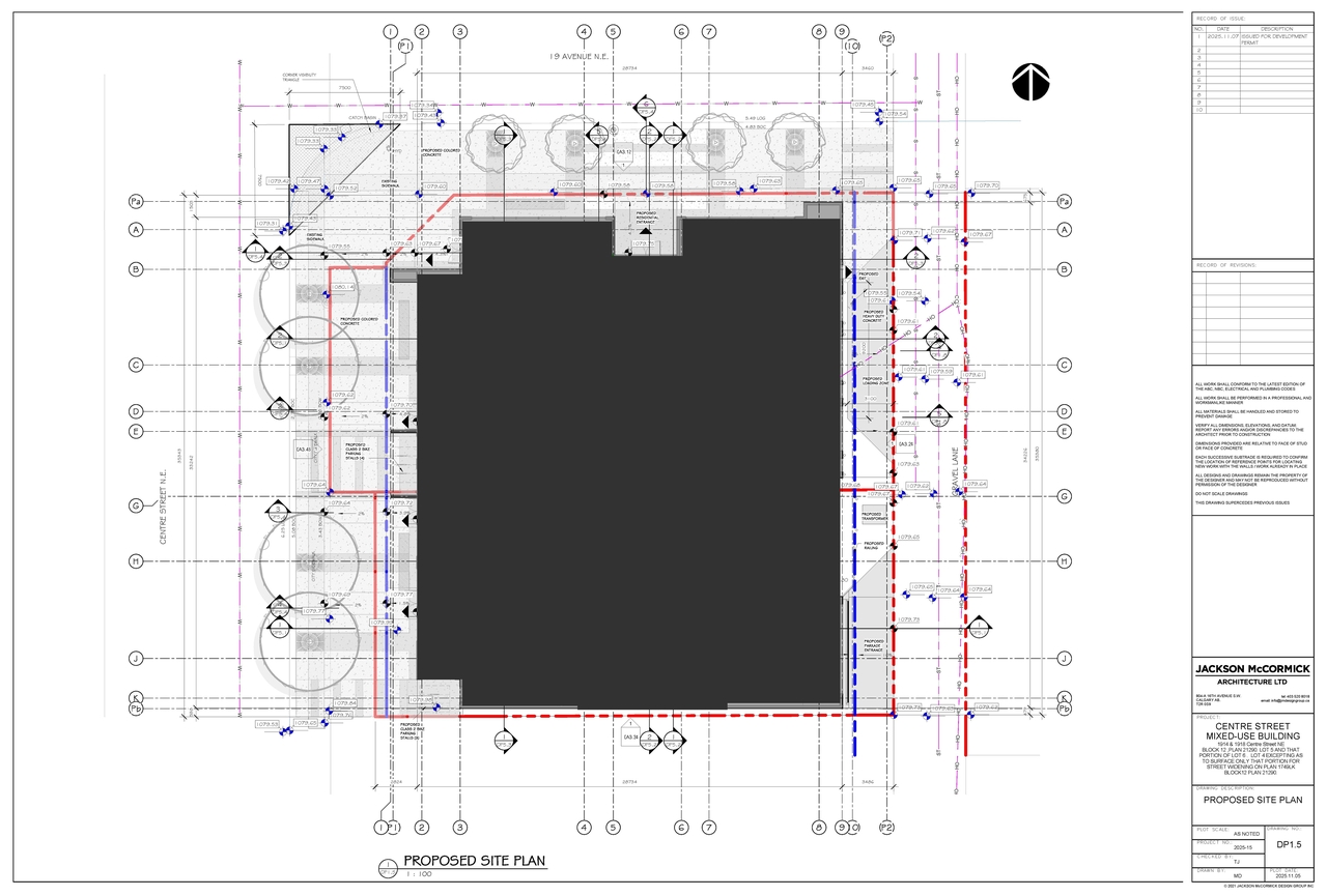 Construction site plan for project from page 10 of the file 'DP2025-06335 DMAP Plans Submitted (10MB) 2025-11-10'