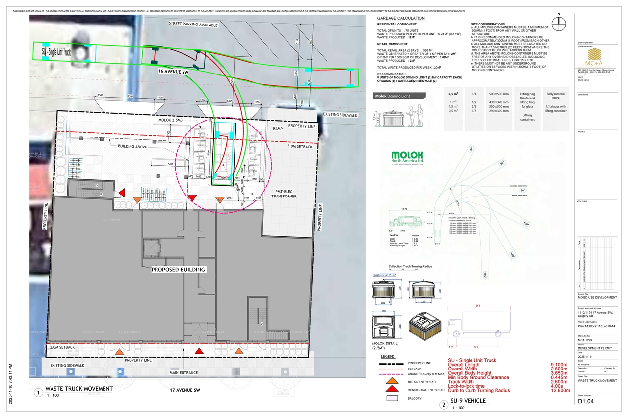 Construction site plan for project from page 6 of the file 'DMAP Plans (Submitted) DP2025-06373 (9MB) 2025-11-12'