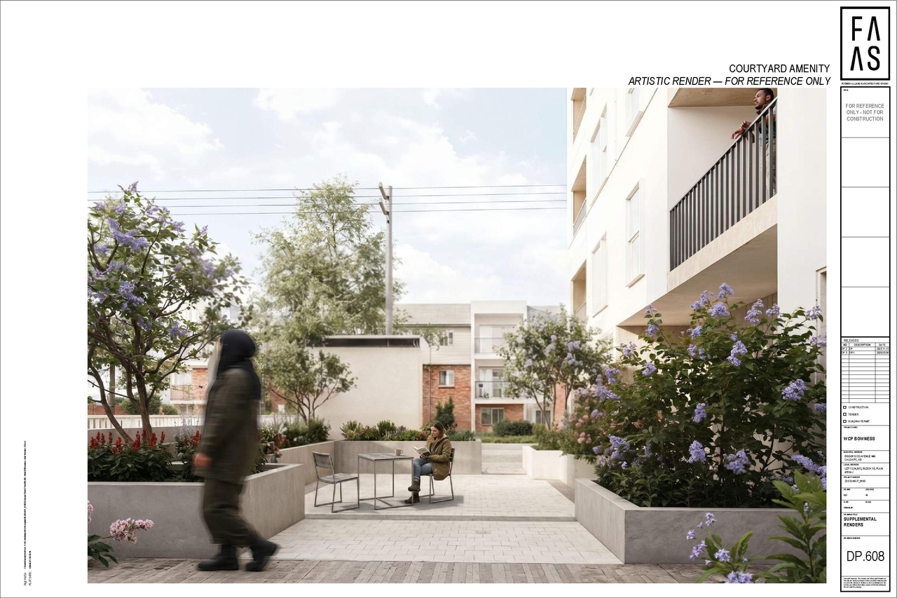 Rendering of building from page 11 of the file 'DP2025-06412 DMAP Plans (Amended) 2026-05-11 (5MB)'