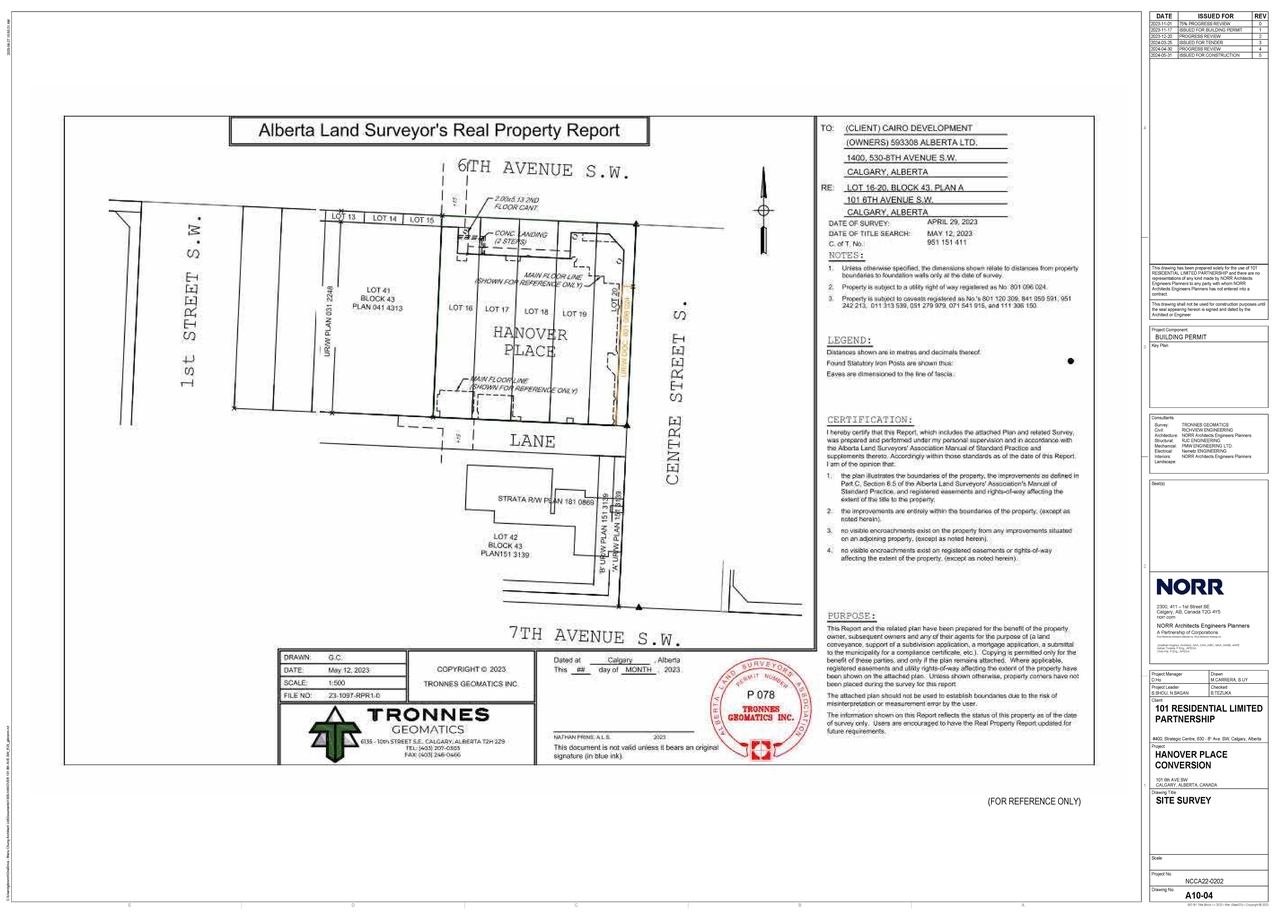Construction site plan for project from page 1 of the file 'DMAP Plans (Submitted) DP2025-06414 (2MB) 2025-11-17'
