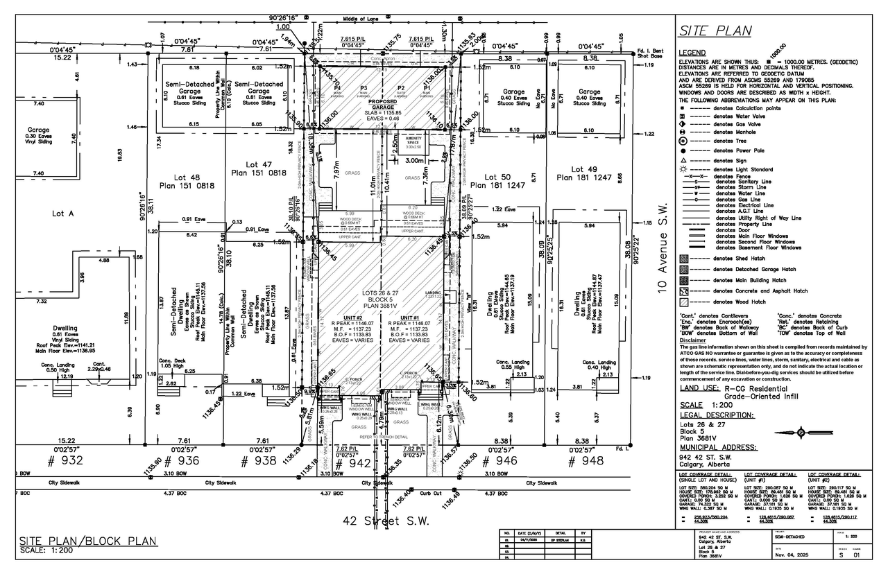 Construction site plan for project from page 1 of the file 'DMAP Plans (Submitted) DP2025-06544 (2MB) 2025-11-19'