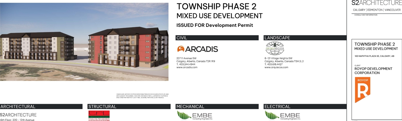 Rendering of building from page 1 of the file 'DP2025-06562 DMAP Plans Submitted (20MB) 2025-11-20'