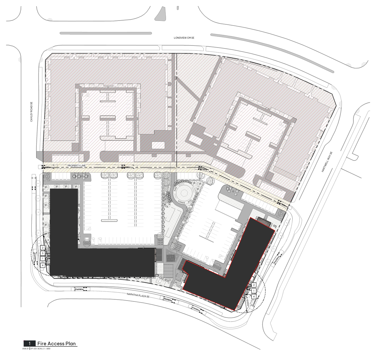 Construction site plan for project from page 9 of the file 'DP2025-06562 DMAP Plans Submitted (20MB) 2025-11-20'