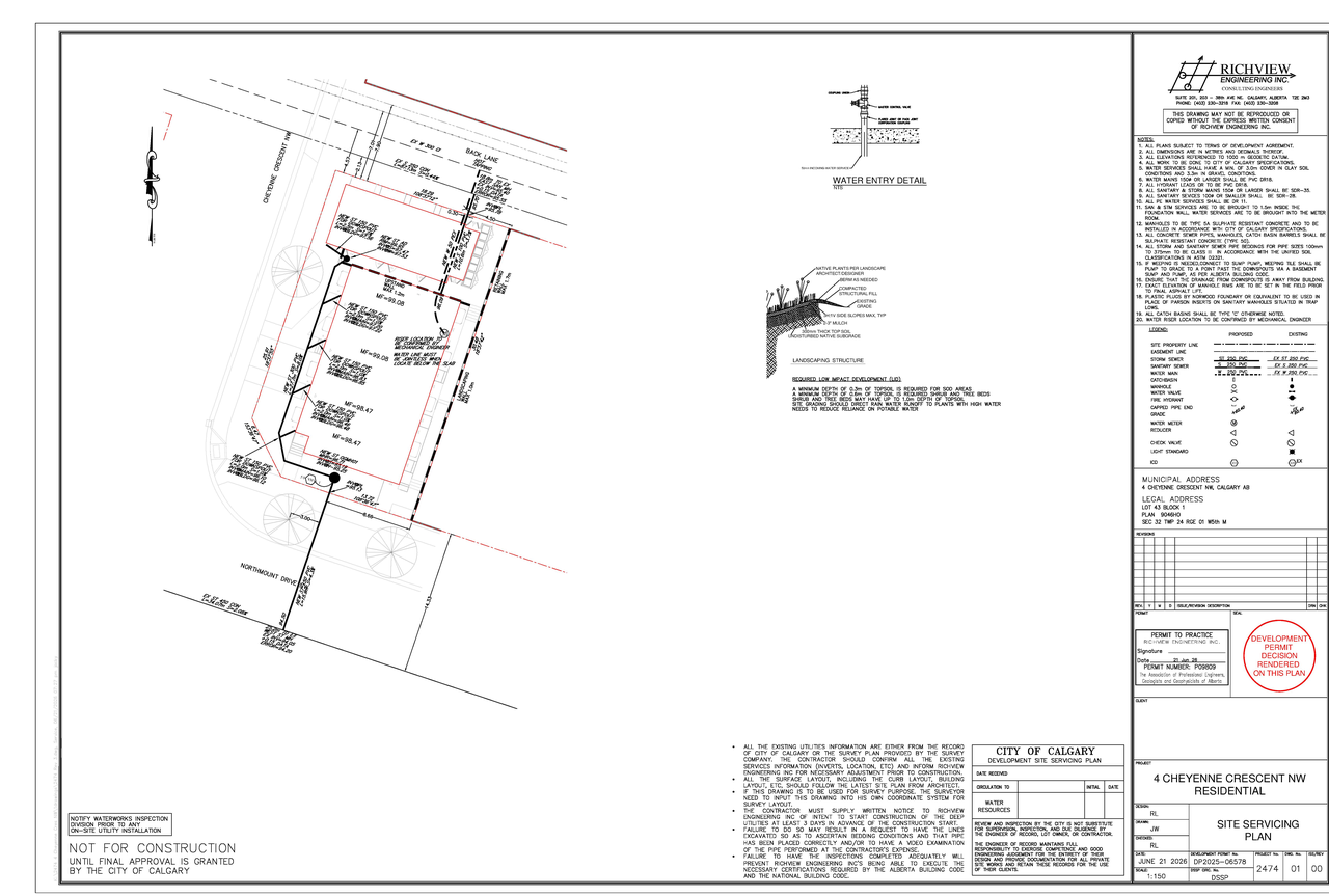 Construction site plan for project from page 12 of the file 'DP2025-06578 - DMAP Decision Rendred (5MB) 2026-07-09'