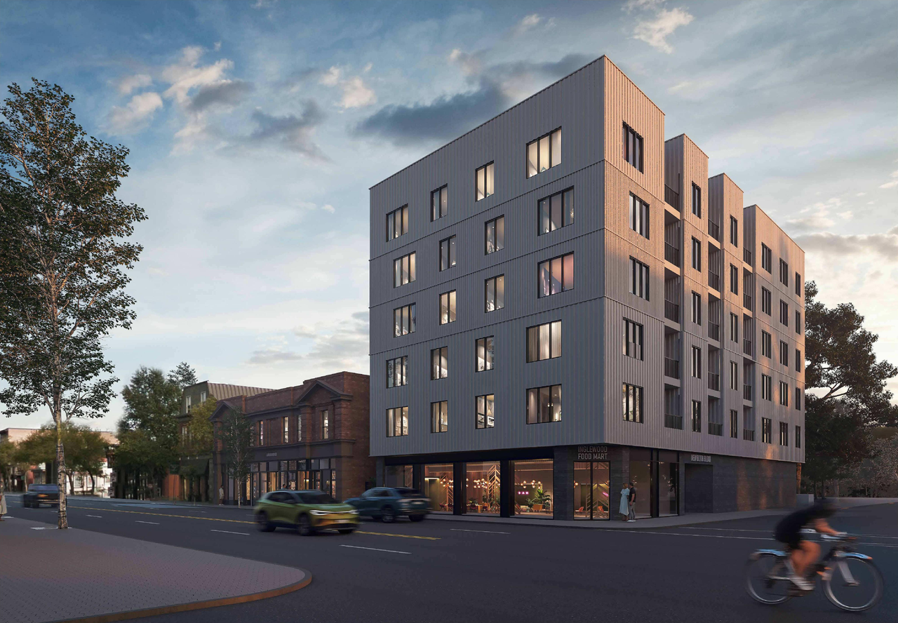 Rendering of building from page 16 of the file 'DP2025-06579 DMAP Plans Submitted (15MB) 2025-11-20'