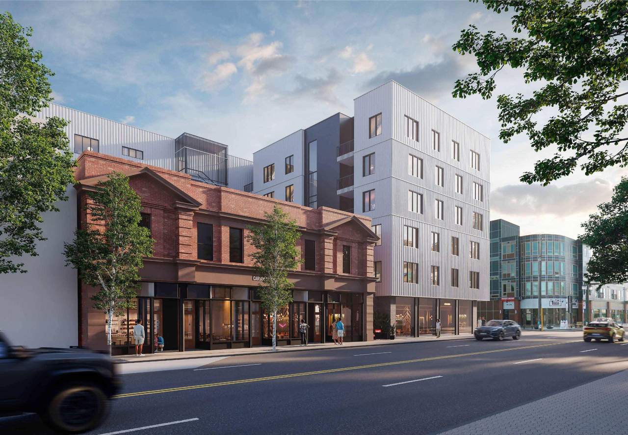 Rendering of building from page 17 of the file 'DP2025-06579 DMAP Plans Submitted (15MB) 2025-11-20'