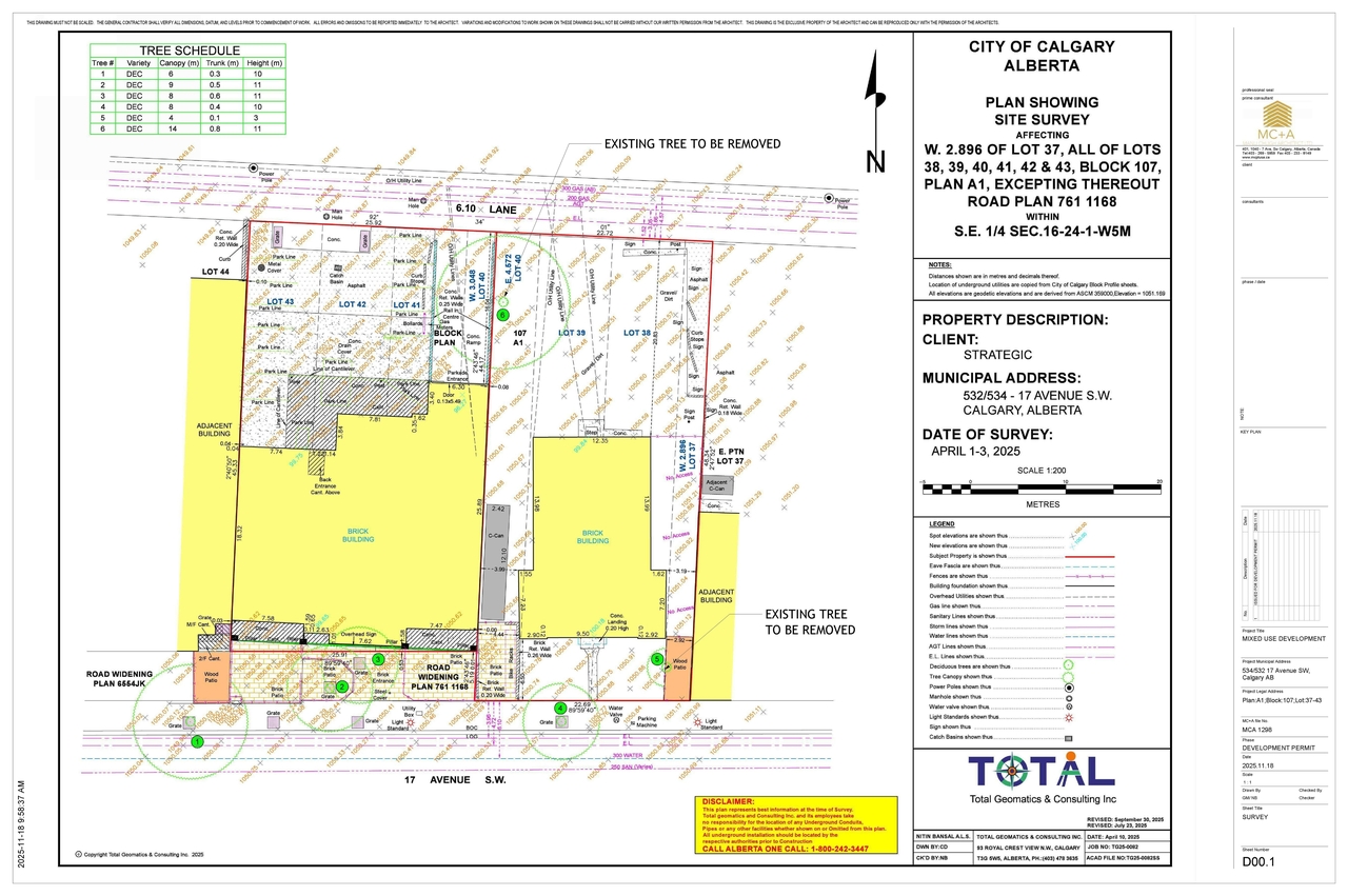 Construction site plan for project from page 2 of the file 'DP2025-06592 DMAP Plans Submitted 2025-11-21 (8MB)'
