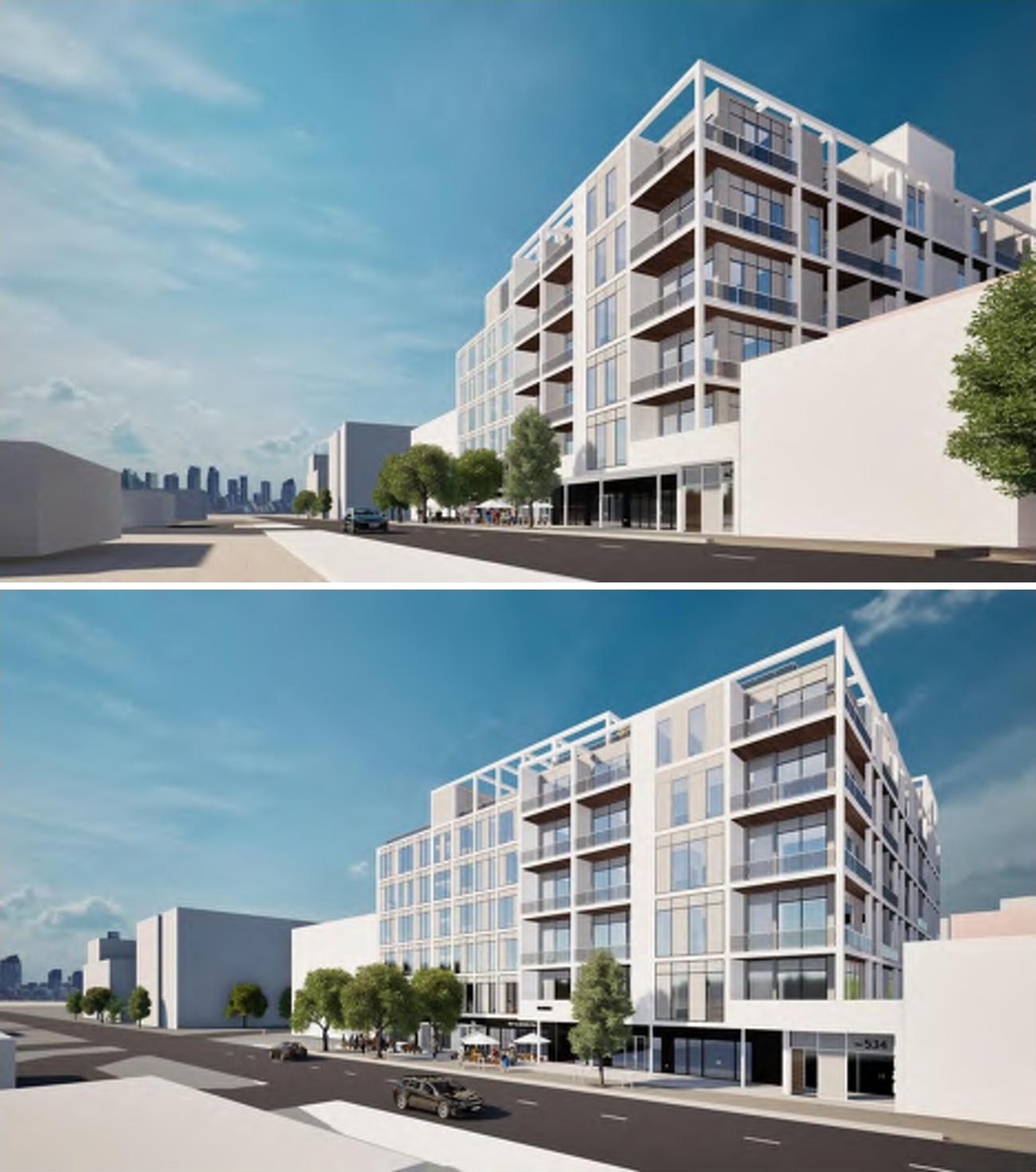 Rendering of building from page 10 of the file 'DP2025-06592 - DMAP Plans (amended) 2026-06-19 (8MB)'