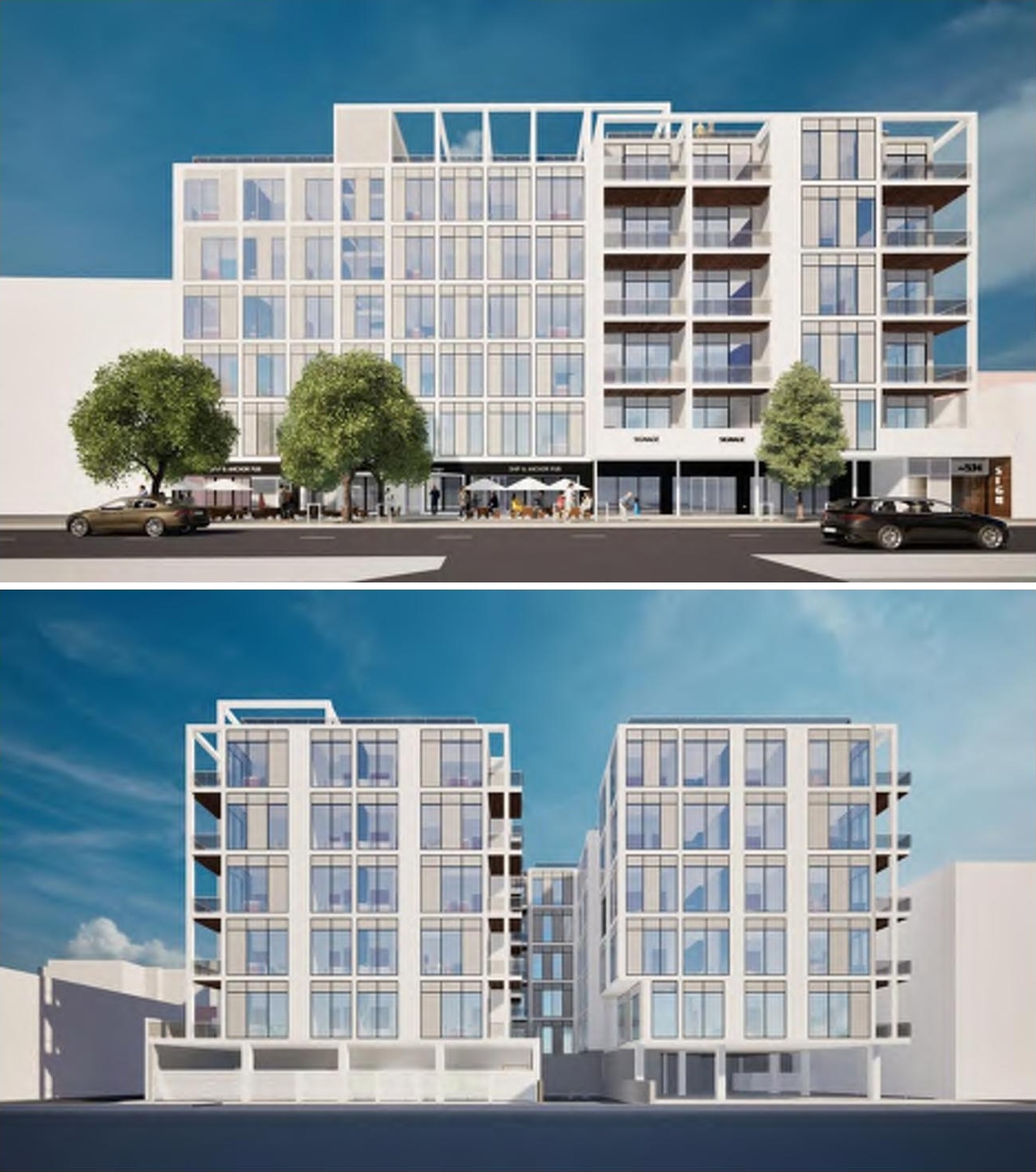 Rendering of building from page 11 of the file 'DP2025-06592 - DMAP Plans (amended) 2026-06-19 (8MB)'