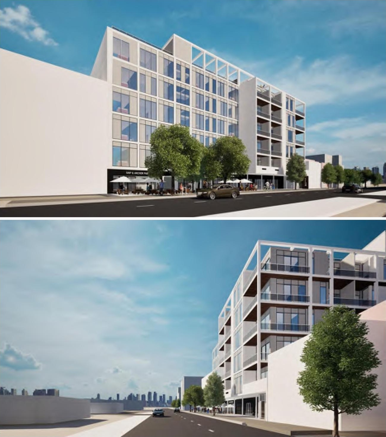 Rendering of building from page 9 of the file 'DP2025-06592 - DMAP Plans (amended) 2026-06-19 (8MB)'