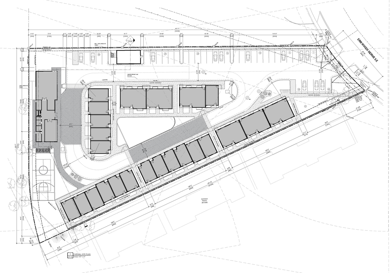Construction site plan for project from page 2 of the file 'DP2025-06614 DMAP Plans Amended (16MB) 2026-02-18'