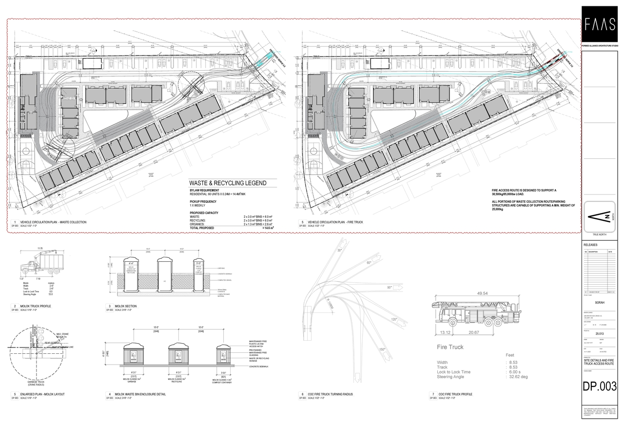 Construction site plan for project from page 4 of the file 'DP2025-06614 DMAP Plans Amended (16MB) 2026-02-18'