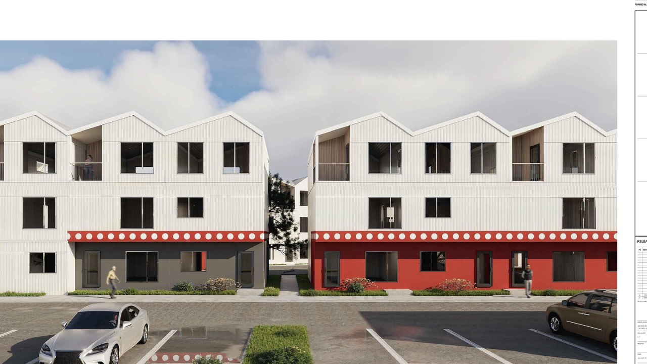 Rendering of building from page 18 of the file 'DP2025-06614 DMAP Amended Plans (12MB) 2026-05-04'
