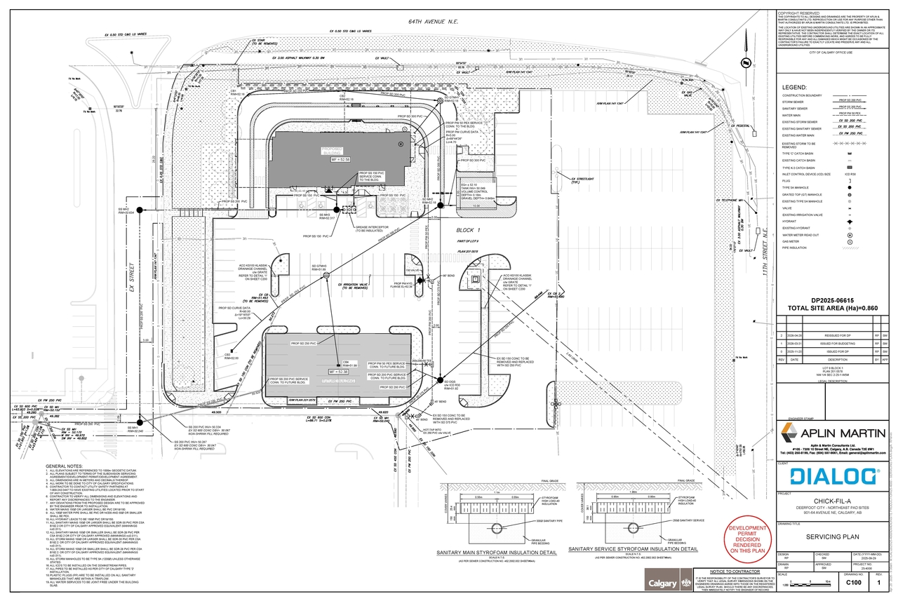 Construction site plan for project from page 2 of the file 'DMAP Plans (Decision Rendered) DP2025-06615 (5MB) 2026-05-28'
