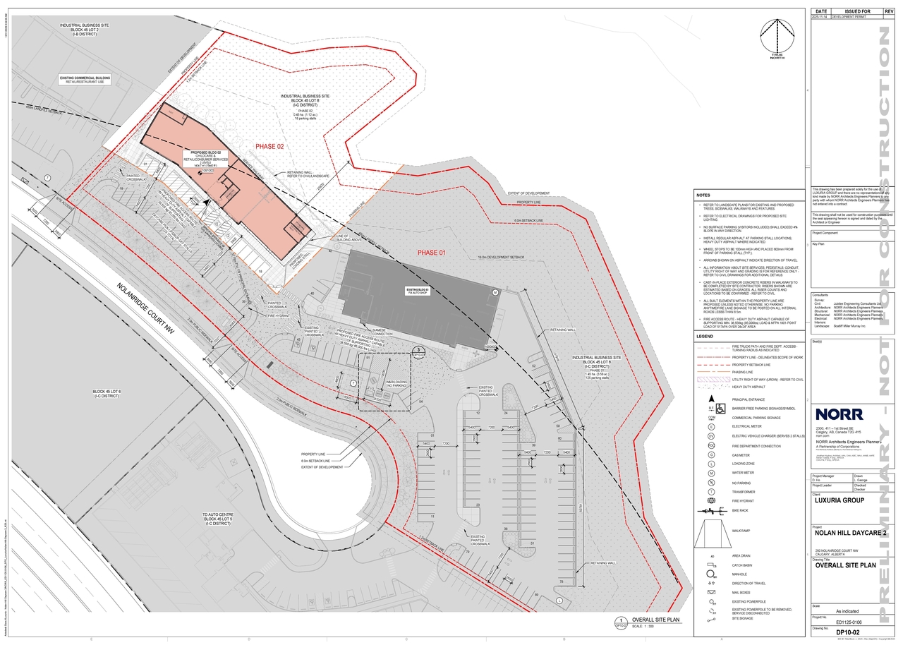 Construction site plan for project from page 3 of the file 'DP2025-06695 DMAP Plans Submitted (7MB) 2026-02-10'