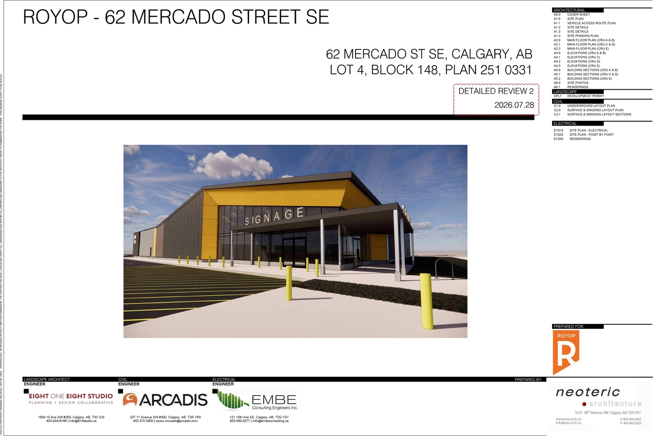 Rendering of building from page 1 of the file 'DP2025-06717 DMAP Plans Amended (19MB) 2026-07-31'