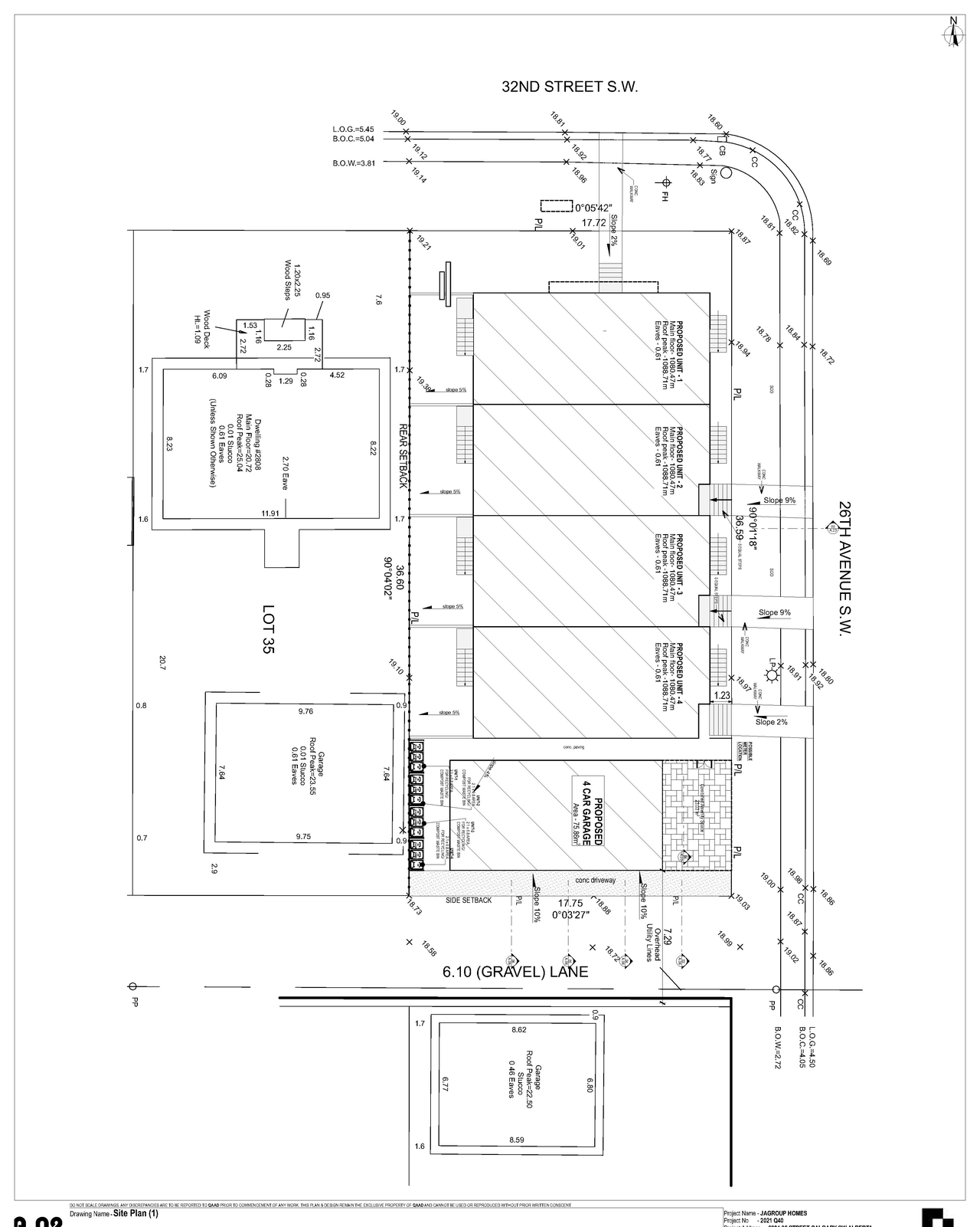 Construction site plan for project from page 2 of the file 'DP2025-06721 DMAP Plans Submitted (5MB) 2025-12-17'