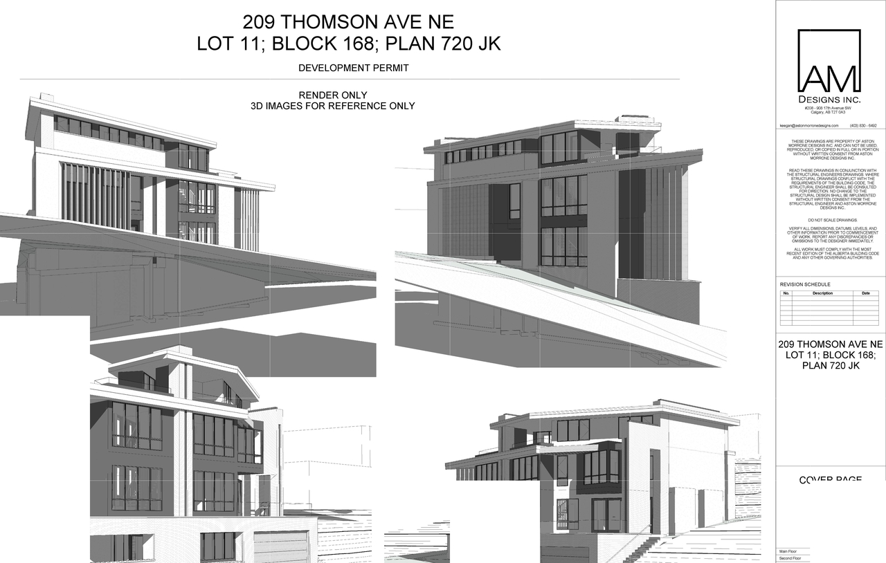 Rendering of building from page 1 of the file 'DP2025-06838 DMAP Plans (Amended) 2026-05-06 (2MB)'