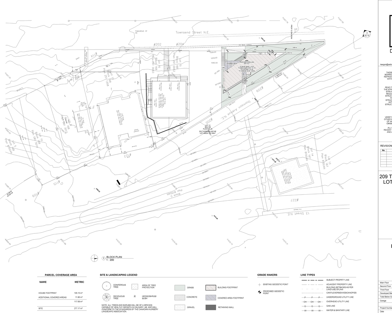 Construction site plan for project from page 4 of the file 'DP2025-06838 DMAP Plans (Amended) 2026-05-06 (2MB)'