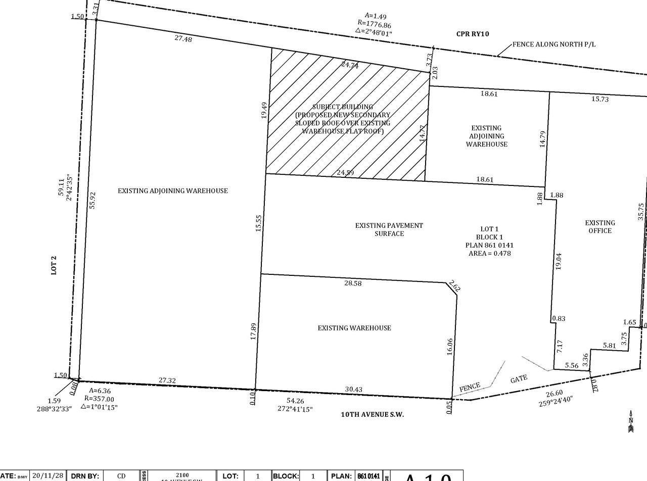 Construction site plan for project from page 1 of the file 'DP2025-06840 - DMAP Plans Submitted (2MB) 2025-11-20'