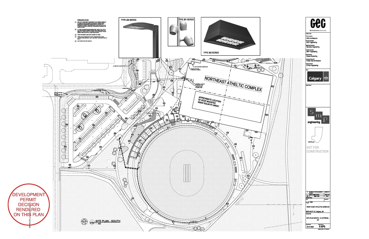 Construction site plan for project from page 19 of the file 'DP2025-06909 - DMAP DECISION RENDERED (29MB) 2026-04-30'