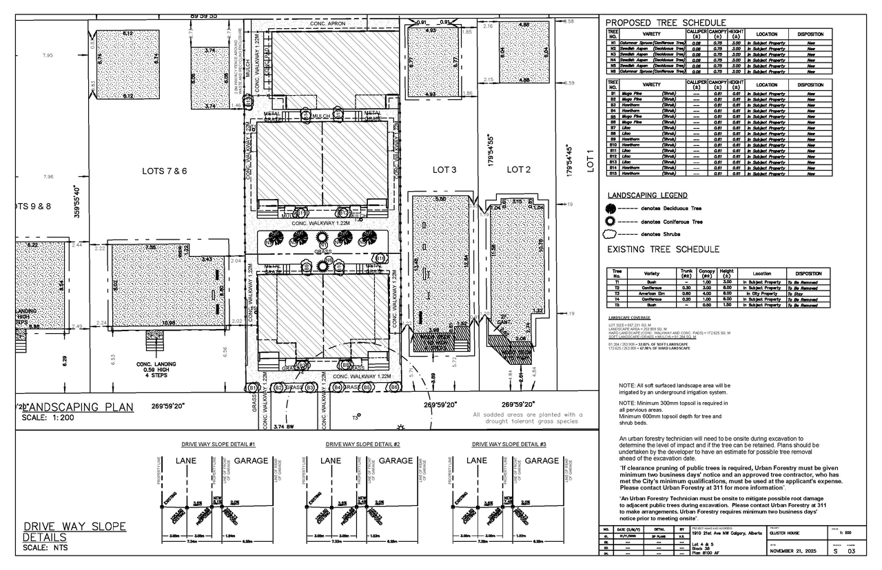 Construction site plan for project from page 3 of the file 'DP2025-06957 - DMAP Plans Amended (3MB) 2026-02-18'