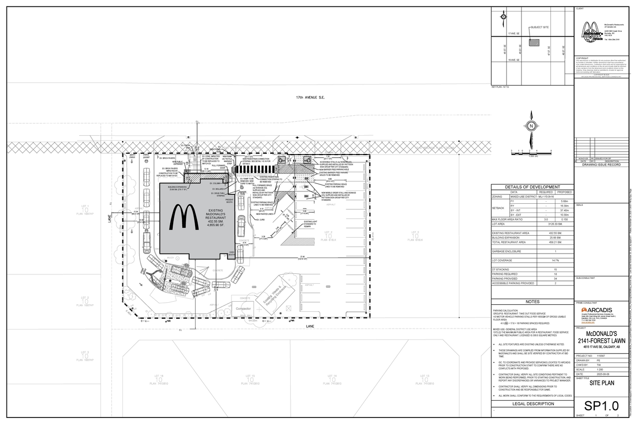Construction site plan for project from page 8 of the file 'DMAP Plans (Submitted) DP2025-07005 (2MB) 2025-12-05'