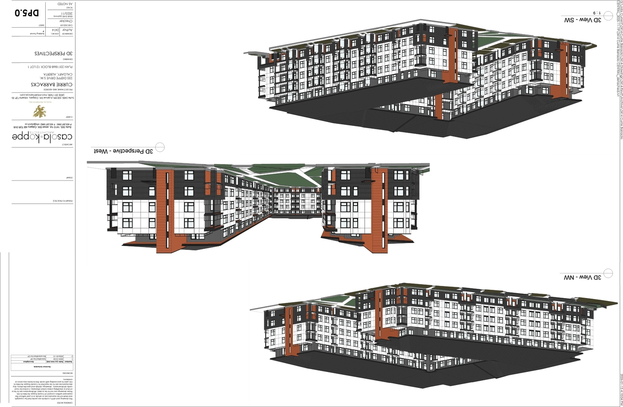 Rendering of building from page 9 of the file 'DP2025-07077 DMAP Plans Submitted (11MB) 2025-12-08'