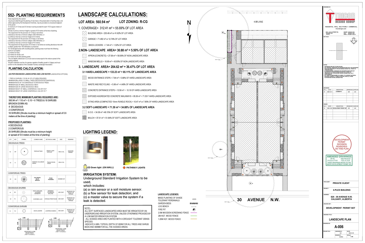 Construction site plan for project from page 7 of the file 'DP2025-07090 - DMAP DECISION RENDERED (6MB) 2026-03-23'