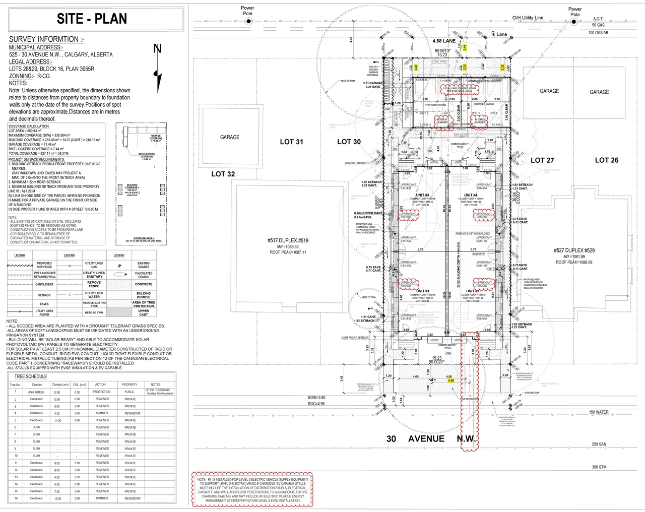 Construction site plan for project from page 4 of the file 'DP2025-07090 DMAP Amended Plans (5MB) 2026-01-22'