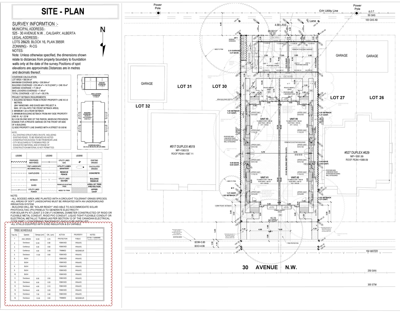 Construction site plan for project from page 5 of the file 'DP2025-07090 DMAP Plans Submitted 2025-12-16 (6MB)'