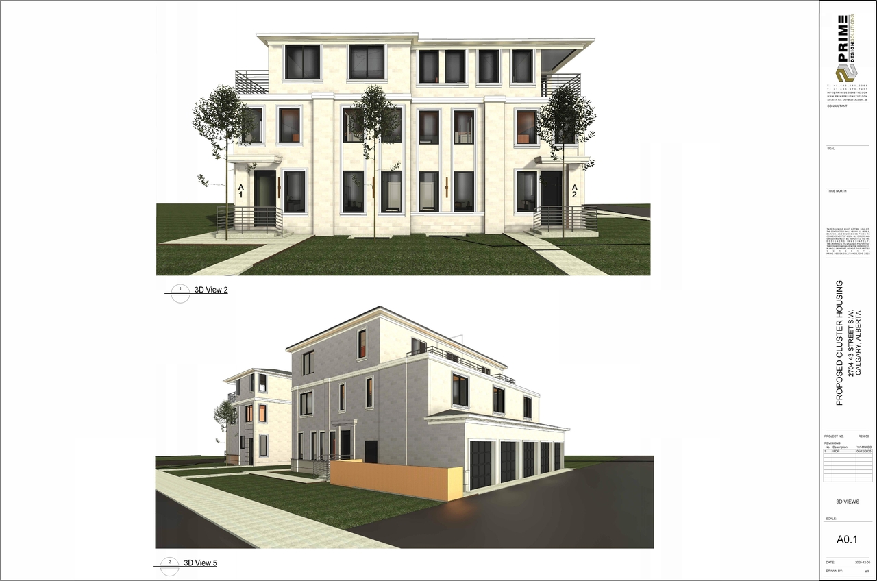Rendering of building from page 2 of the file 'DP2025-07103 DMAP Plans Submitted (14MB) 2025-12-09'