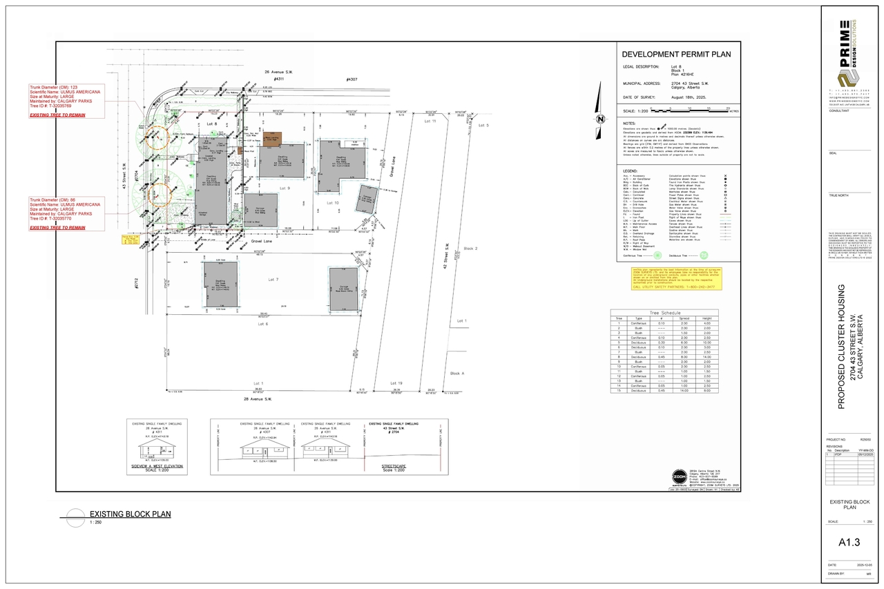Construction site plan for project from page 6 of the file 'DP2025-07103 DMAP Plans Submitted (14MB) 2025-12-09'