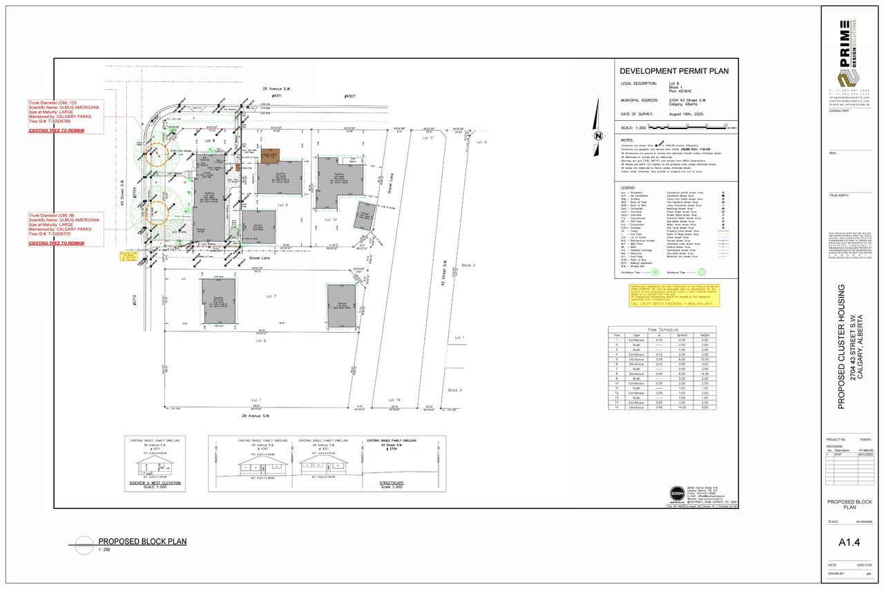 Construction site plan for project from page 7 of the file 'DP2025-07103 DMAP Plans Submitted (14MB) 2025-12-09'