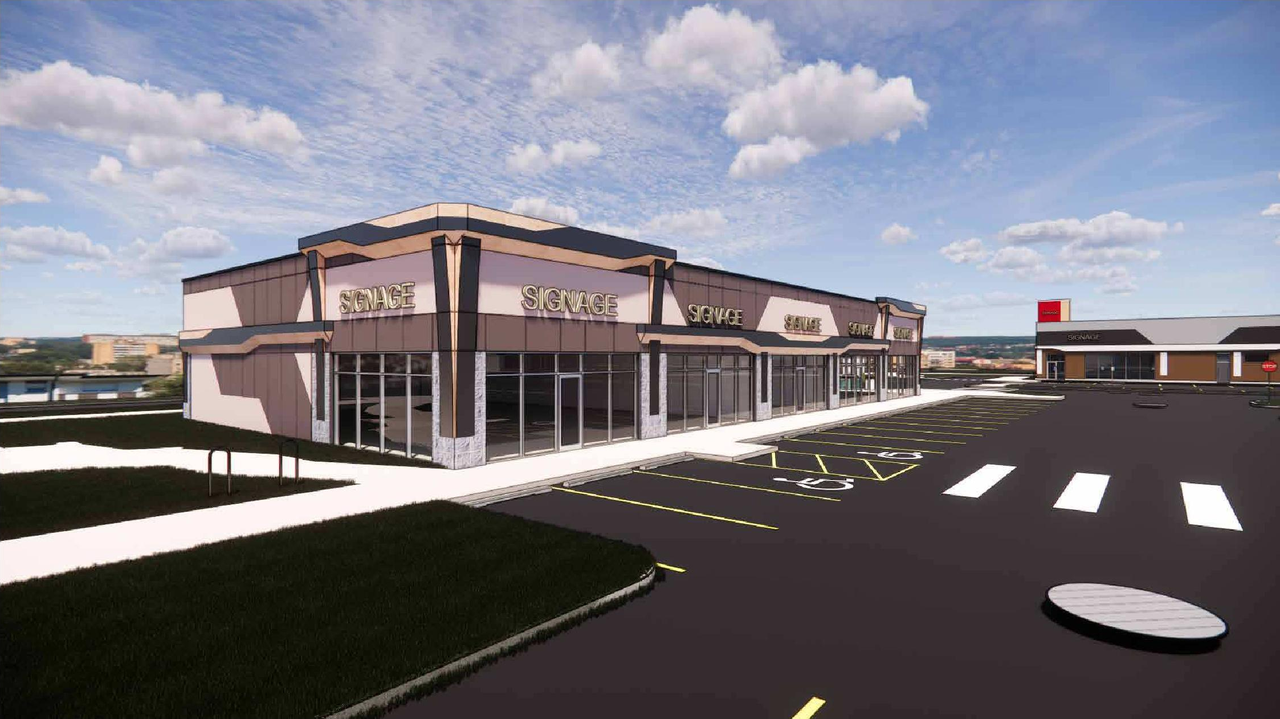 Rendering of building from page 9 of the file 'DP2025-07138 - DMAP Decision Rendered (30MB) 2026-08-10'