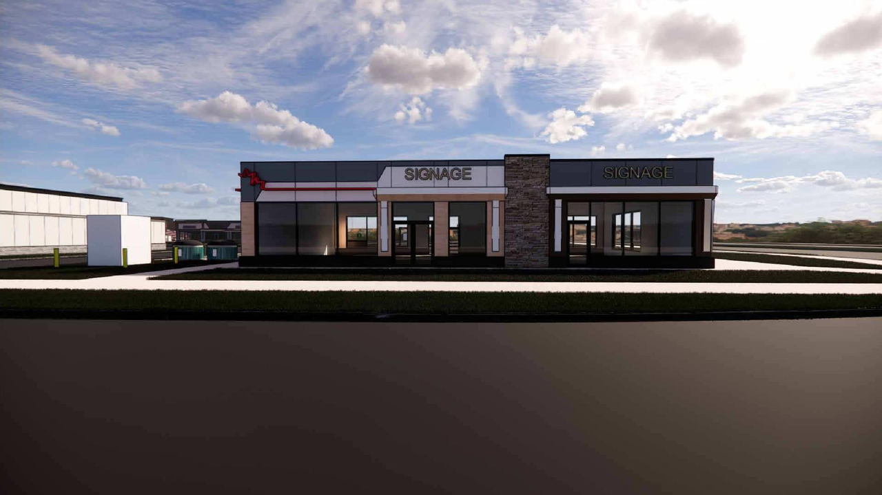 Rendering of building from page 9 of the file 'DP2025-07138 - DMAP Decision Rendered (30MB) 2026-08-10'
