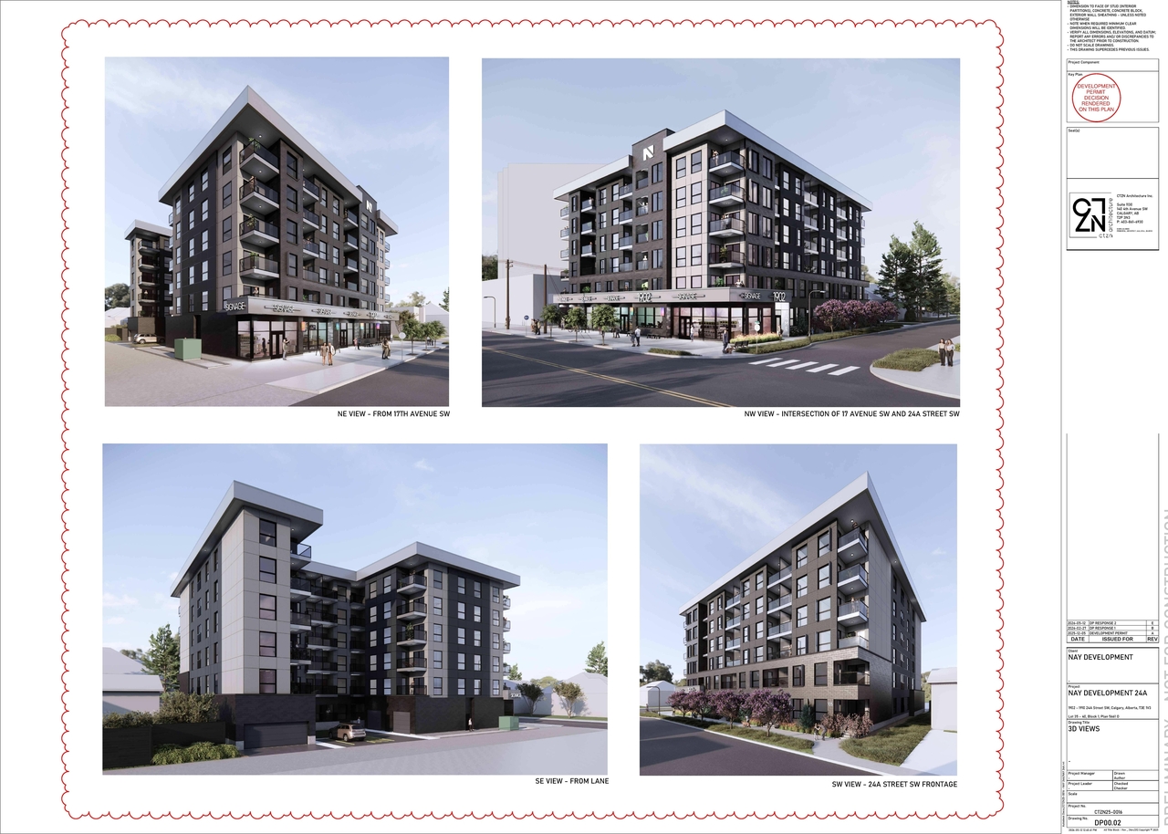 Rendering of building from page 3 of the file 'DP2025-07148 - DMAP PLANS - DECISION RENDERED - 2026-06-02 (16MB)'