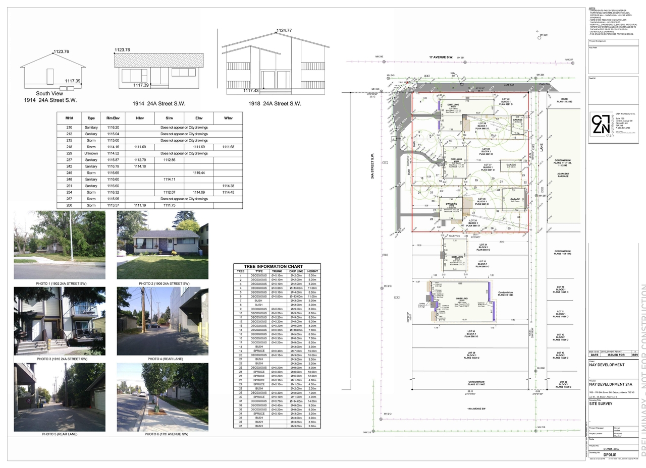 Construction site plan for project from page 4 of the file 'DP2025-07148 DMAP Amended Plans (9MB) 2026-03-17'